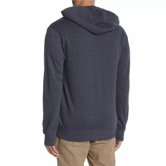Volcom full zip fleece hoodie navy mens large NWT - Picture 3 of 4